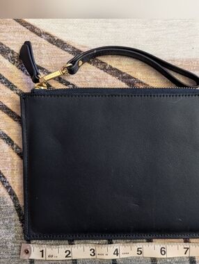 Michael Kors Jet Set XL Black Leather Travel Clutch Wristlet